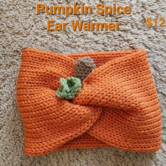 Pumpkin or Apple Ear Warmers - Picture 1 of 2